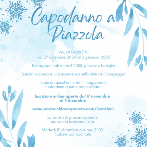 Capodanno a Piazzola